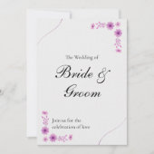 Elegant Wedding  with Timeline & QR Code Kaart (Voorkant)