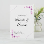 Elegant Wedding with Timeline & QR Code Kaart (Staand voorkant)