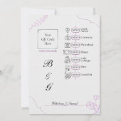 Elegant Wedding with Timeline & QR Code Kaart (Achterkant)