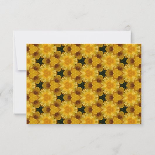 Elegant Wedding Yellow Flowers Pattern Custom Save Save The Date (Achterkant)