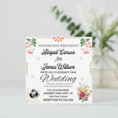 ELEGANT WEDDINGCARD KAART (Staand voorkant)