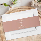 Elegant Weddings Calligraphy Roos Gold Classic Uitnodigingen Wikkel