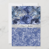 ELEGANT WEDERFLORAAL BLAUWE MARBLE KAART (Voorkant)