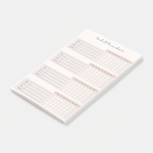 Elegant Weekly Habit Tracker Post-it® Notes (Schuin)