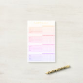 Elegant Weekly Habit Tracker Post-it Notes (Op bureau)