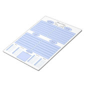 Elegant Weekly Meal Planner Shopping List Notepad Notitieblok (Schuin)