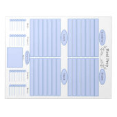 Elegant Weekly Meal Planner Shopping List Notepad Notitieblok (Voorkant)