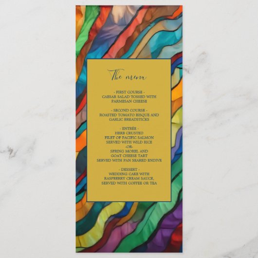 Elegant weelderig Afrikaans bestemmingsmenu Programmakaart (Voorkant)