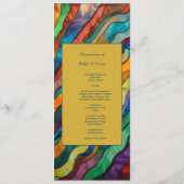 Elegant weelderig Afrikaans bestemmingsmenu Programmakaart (Achterkant)