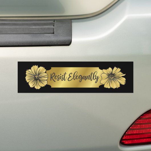 Elegant weerstaan bumpersticker (Op auto)