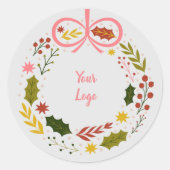 Elegant Wees vrolijk custom logo Ronde Sticker (Voorkant)