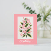 Elegant  Weigela Plant Happy Birthday Briefkaart (Staand voorkant)