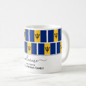 Elegant Welcome BARBADOS FLAG Coffee Mok (Voorkant rechts)
