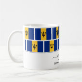 Elegant Welcome BARBADOS FLAG Coffee Mok (Links)