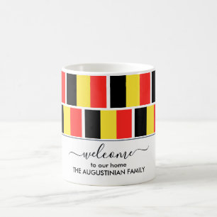 Elegant Welcome BELGIUM FLAG Coffee Mok