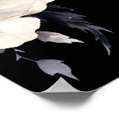 Elegant Welcome Black White Floral Welcome Sign Poster (Hoek)