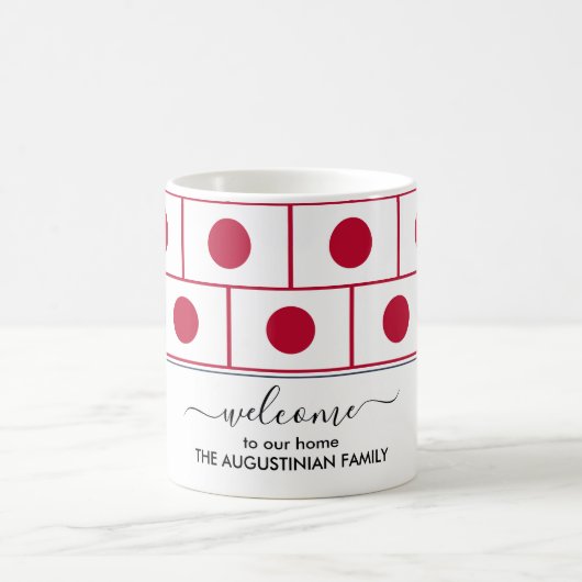 Elegant Welcome JAPAN FLAG Coffee Mok (Center)