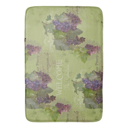 Elegant Welcome Mat Pinot Noir Vineyard Grapes (Voorkant Verticaal)