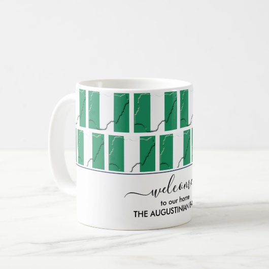 Elegant Welcome NIGERIA FLAG Coffee Mok (Voorkant links)