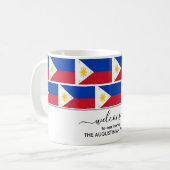 Elegant Welcome PHILIPPINES FLAG Koffiemok (Voorkant links)