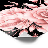 Elegant WELCOME Rose Gold Sweet 16 Floral Black Perfect Poster (Hoek)