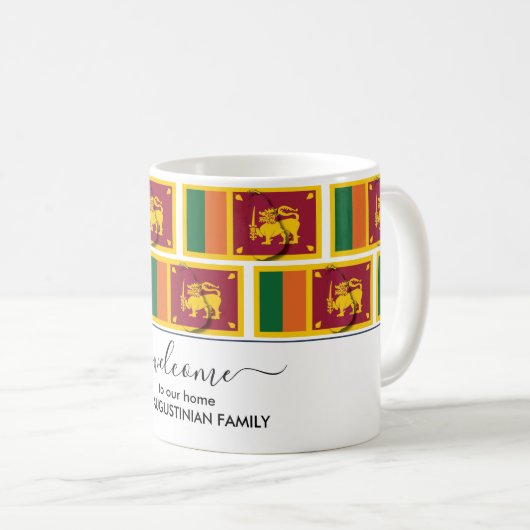 Elegant Welcome SRI LANKA FLAG Coffee Mok (Voorkant rechts)