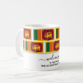 Elegant Welcome SRI LANKA FLAG Coffee Mok (Voorkant links)