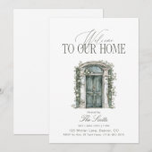 Elegant Welcome To Our Home Housewarming Kaart (Voorkant / Achterkant)