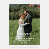 Elegant Welcome To Our Wedding Photo Acryl Bord (Voorkant)