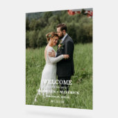 Elegant Welcome To Our Wedding Photo Acryl Bord (Hoek)