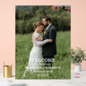 Elegant Welcome To Our Wedding Photo Acryl Bord (Huwelijk)