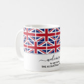 Elegant Welcome UNION JACK British FLAG Koffiemok (Voorkant links)