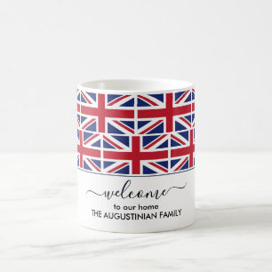 Elegant Welcome UNION JACK British FLAG Koffiemok