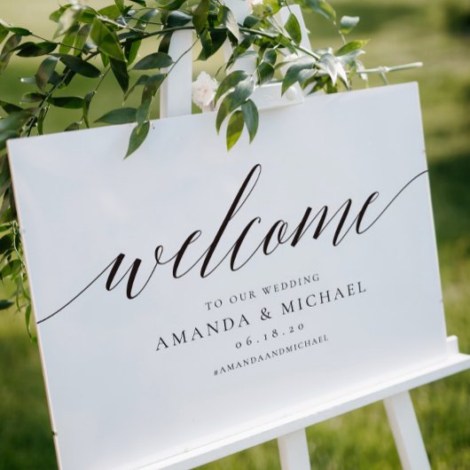 Elegant Welcome Wedding Sign Poster