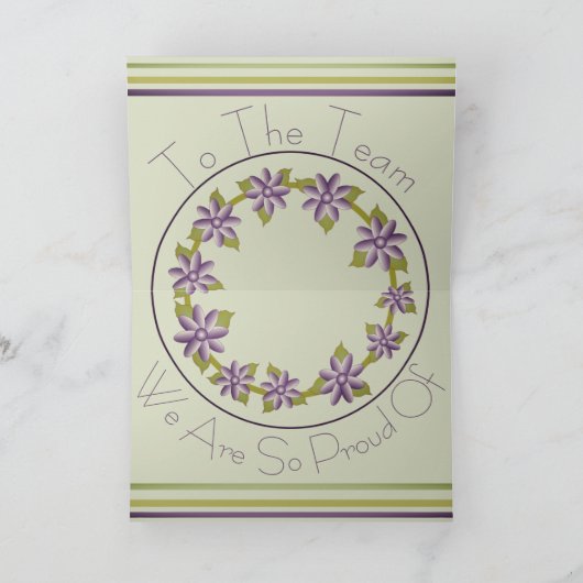 Elegant Welkom bij het team Kaart (Binnen)