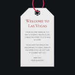 Elegant Welkom bij Las Vegas Wedding Welcome Cadeaulabel<br><div class="desc">Ben je getrouwd in Las Vegas? Deze witte en zwarte welkome labels zouden een perfecte aanvulling zijn op de welkome mand van je gast in hun hotel. Pas uw eigen tekst aan.</div>