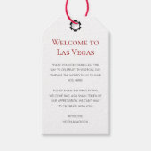 Elegant Welkom bij Las Vegas Wedding Welcome Cadeaulabel (Voorkant)