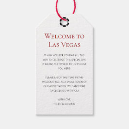Elegant Welkom bij Las Vegas Wedding Welcome Cadeaulabel