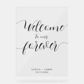 Elegant Welkom bij onze Forever Wedding Welkom Acryl Bord (Voorkant)