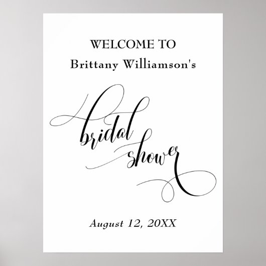 Elegant Welkom bij Vrijgezellenfeest Sign. Poster (Voorkant)