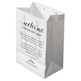 Elegant Welkom bij Wedding Guest Accomodation Medium Cadeauzakje