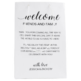 Elegant Welkom bij Wedding Guest Accomodation Medium Cadeauzakje