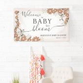 Elegant welkom Daisy Baby in Bloom Baby shower Spandoek (Insitu)