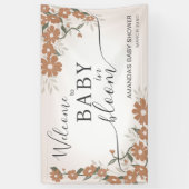 Elegant welkom Daisy Baby in Bloom Baby shower Spandoek (Verticaal)