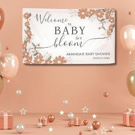 Elegant welkom Daisy Baby in Bloom Baby shower Spandoek