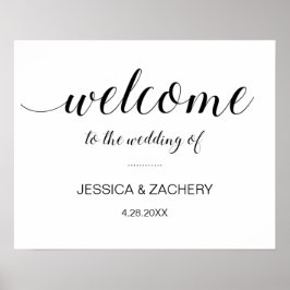 Elegant welkom in het huwelijk van poster
