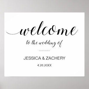 Elegant welkom in het huwelijk van poster