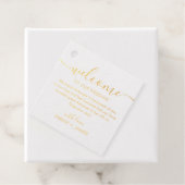 Elegant Welkom in onze trouwwelkomsttas Bedankjes Labels (Met doos)