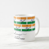 Elegant Welkom INDIA FLAG Coffee Mok (Voorkant rechts)