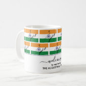 Elegant Welkom INDIA FLAG Coffee Mok (Voorkant links)